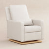 M23085PCMEWLB,Sigi Glider Recliner w/ Electronic Control and USB in Performance Cream Eco-Weave w/Light wood base