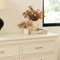 M15816RW,Darlington 6-Drawer Dresser in Warm White
