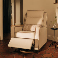M23082PCMTB,Nate Berkus x Babyletto Sigi Pro Power Recliner in Performance Cream Linen w/Toffee Base