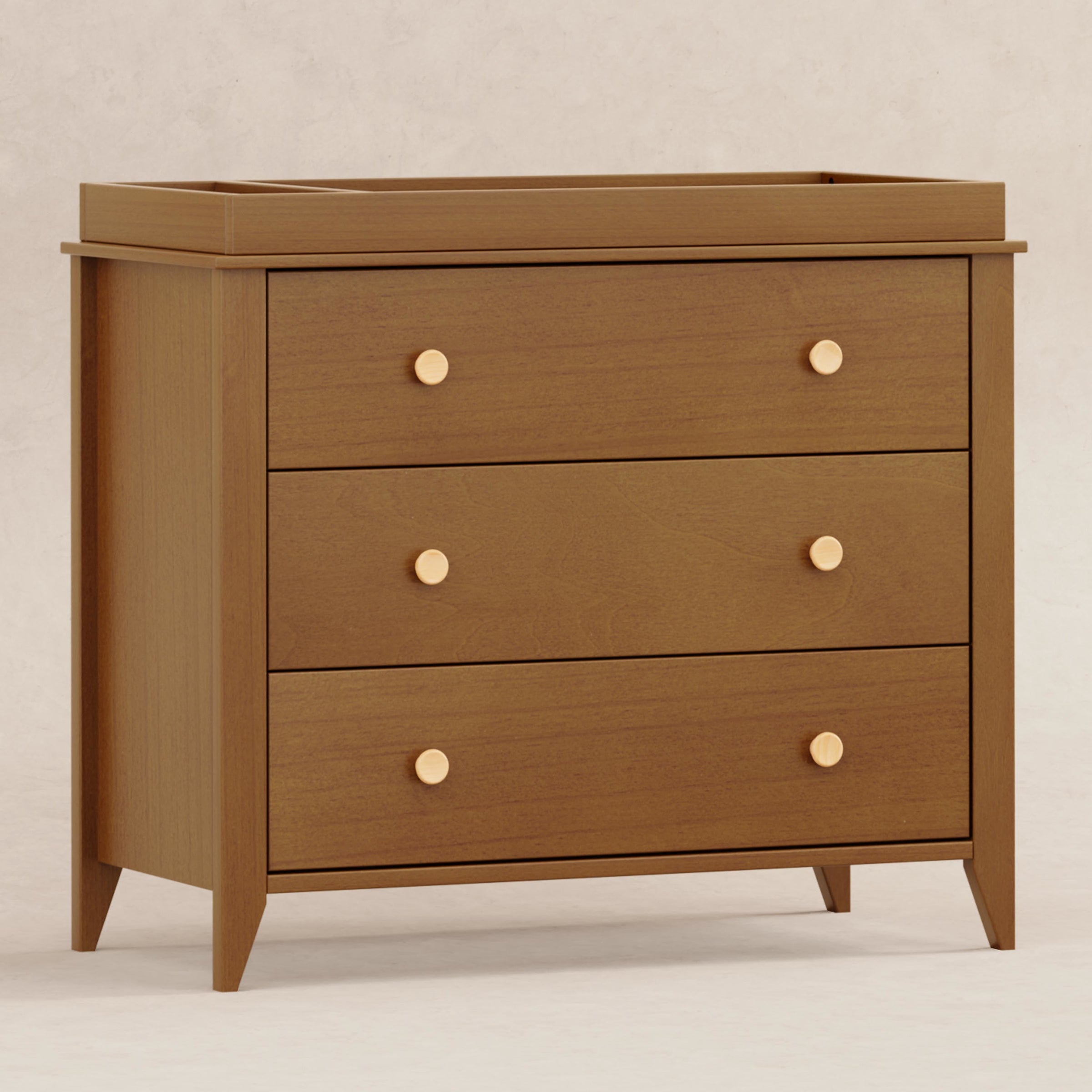 M10323CTN,Sprout 3-Drawer Changer Dresser in Chestnut and Natural Finish