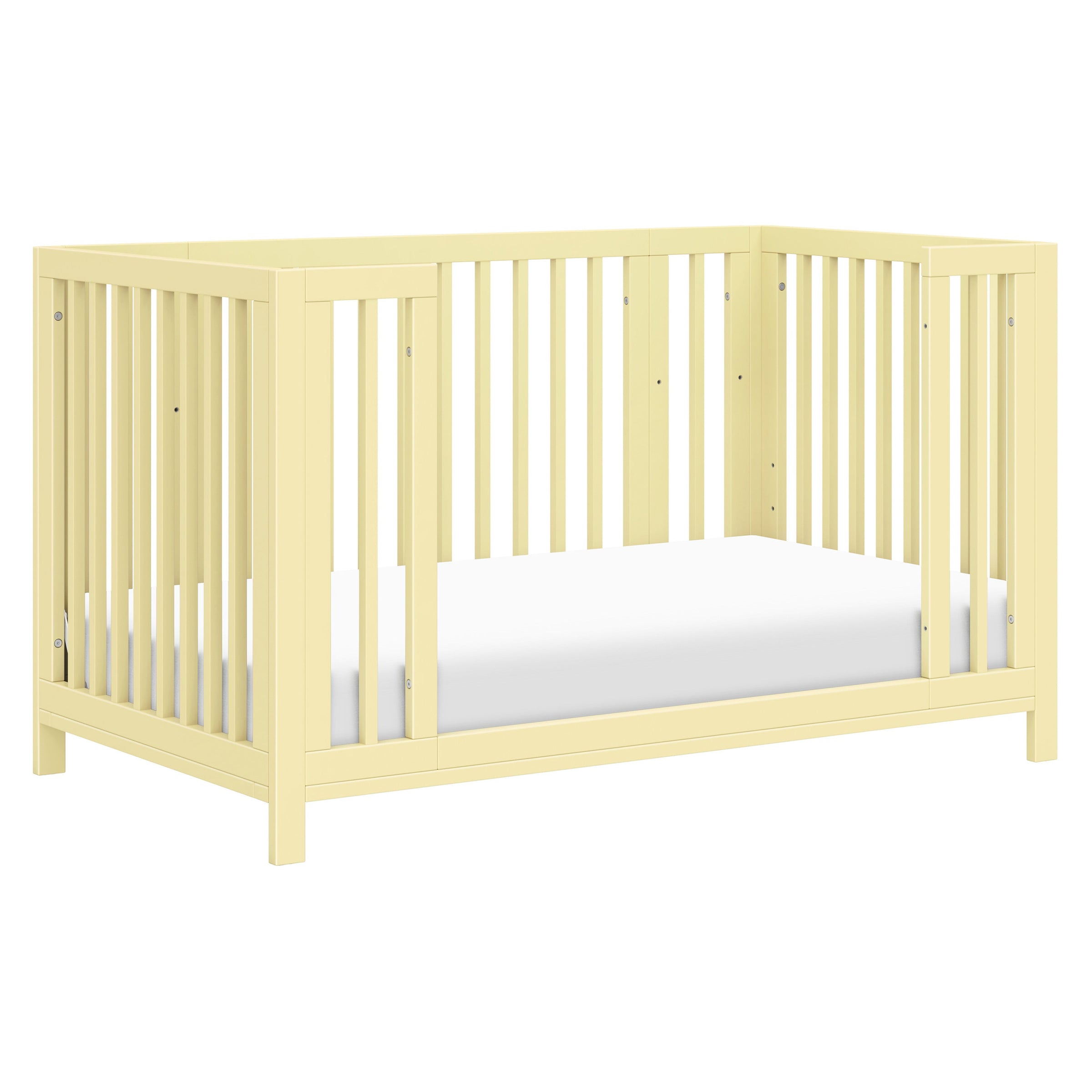 M30880PY,Rolli 9-in-1 Convertible All-Stages?? Crib w/ Bassinet & Toddler Bed Kits in Pale Yellow