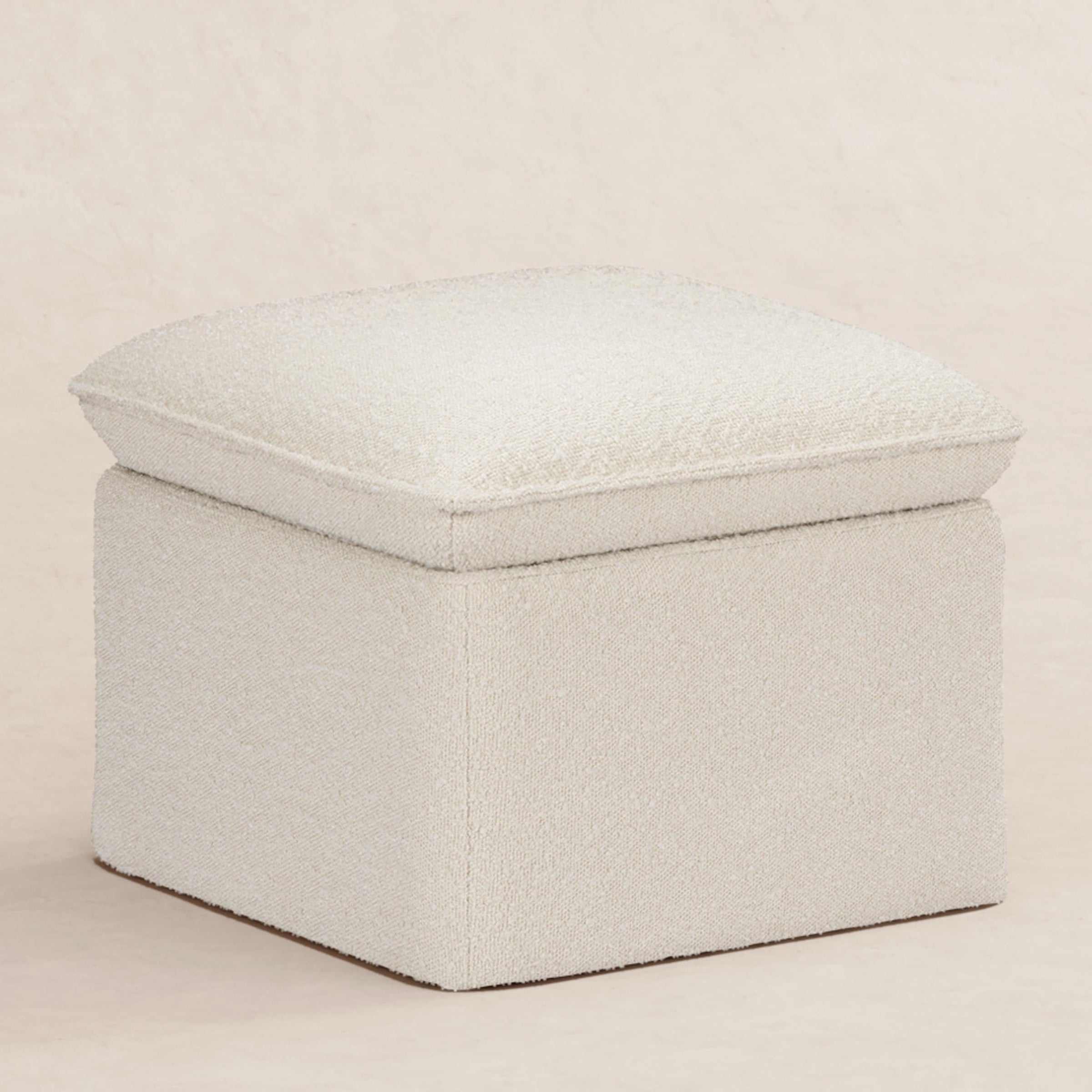 M20985WB,Cali Storage Ottoman in Ivory Boucle