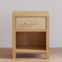 M24860HYPSEW,Eloise Nightstand  Assembled in Honey & Performance Sand Eco-Weave