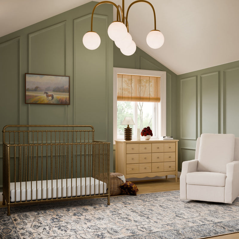 M15301VG,Winston 4-in-1 Convertible Crib in Vintage Gold