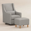 M11287PGEW,Toco Swivel Glider and Ottoman in Performance Grey Eco-Weave w/Natural Feet