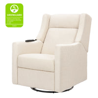 M11283PWB,Kiwi Deluxe Power Glider Recliner w/Heat&Massage in Performance Ivory Boucle