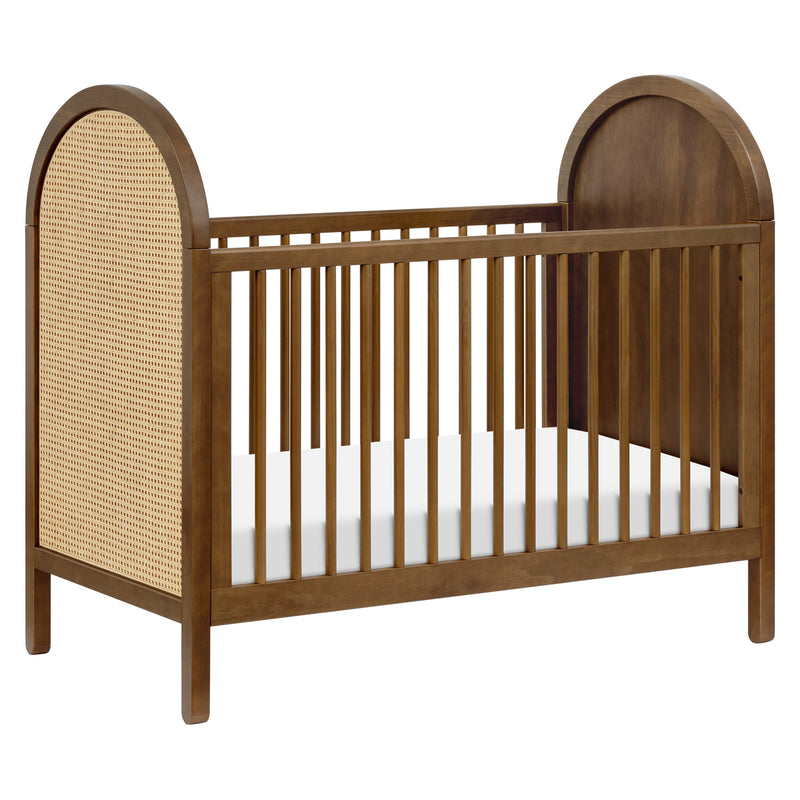 M25601NLNC,Bondi Cane 3-in-1 Convertible Crib w/Toddler Bed Kit in Natural Walnut w/Natural Cane