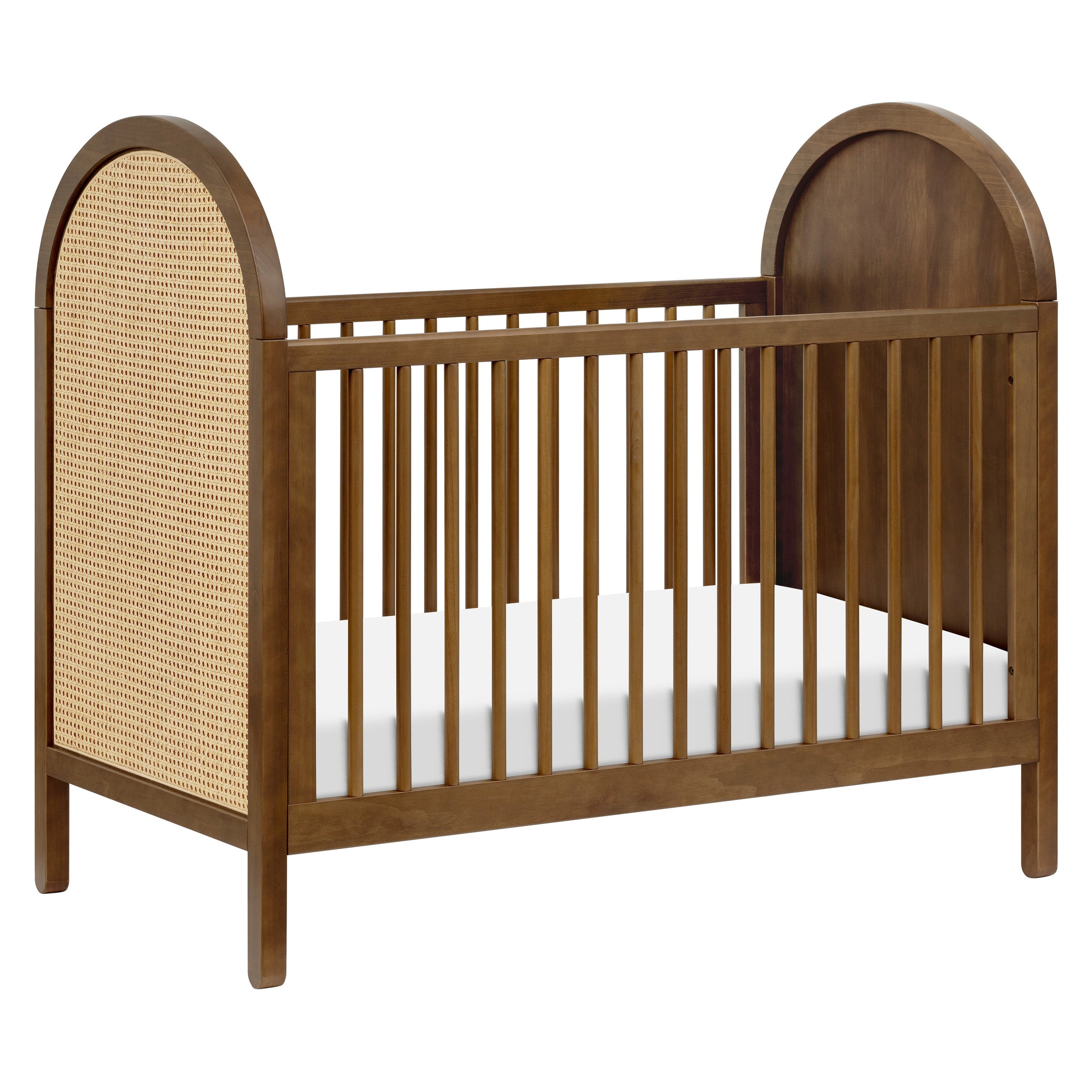 M25601NLNC,Bondi Cane 3-in-1 Convertible Crib w/Toddler Bed Kit in Natural Walnut w/Natural Cane