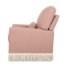 M21787RSBIF,Crawford Pillowback Comfort Swivel Glider in Rose Boucle with Ivory Tassel Fringe