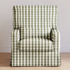 M21787GGH,Crawford Pillowback Comfort Swivel Glider in Moss Green Gingham