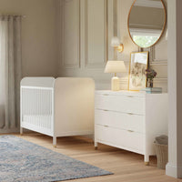 M26716RW,Brimsley Tambour 6-Drawer Assembled Dresser in Warm White