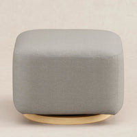 M26385PGEWLB,Kiwi Gliding Ottoman in Performance Grey Eco-Weave w/ Light Wood Base