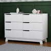 M4216W,Hudson 6-Drawer Double Dresser  Assembled in White Finish