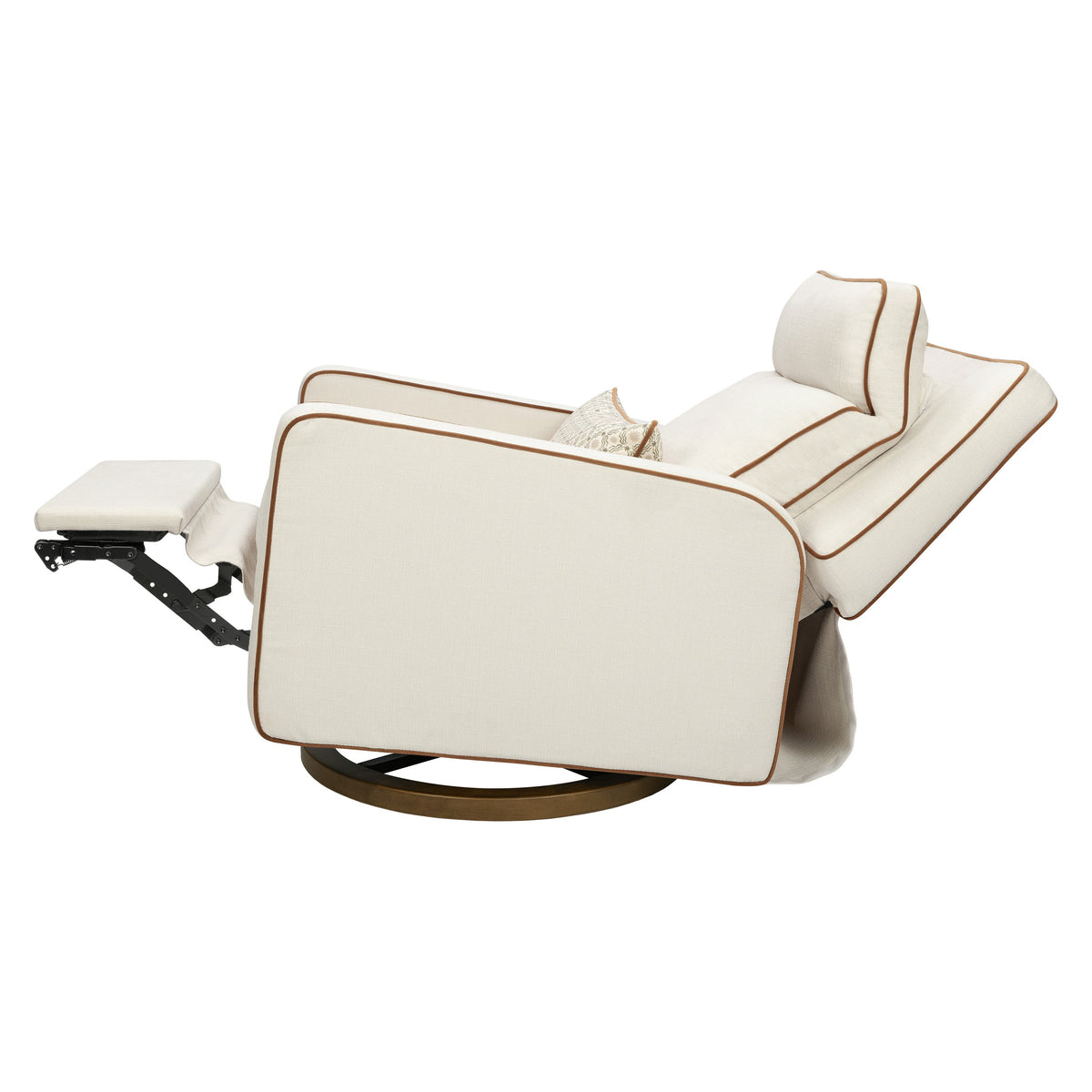 M23082PCMTB,Nate Berkus x Babyletto Sigi Pro Power Recliner in Performance Cream Linen w/Toffee Base