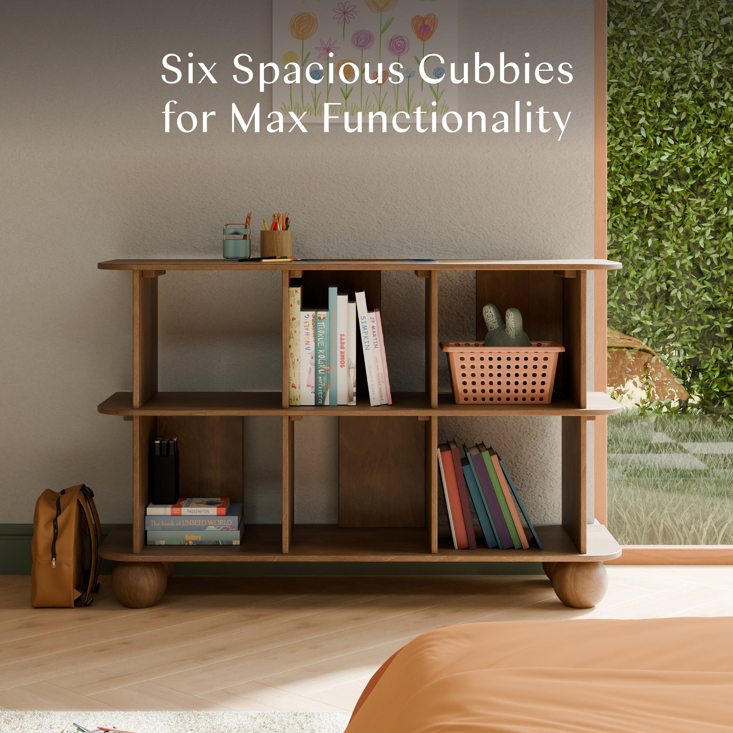 M31811NL,Crosby Open Bookcase in Natural Walnut