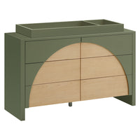 M30216OLSH,Moab 6-Drawer Assembled Dresser in Olive/Ash
