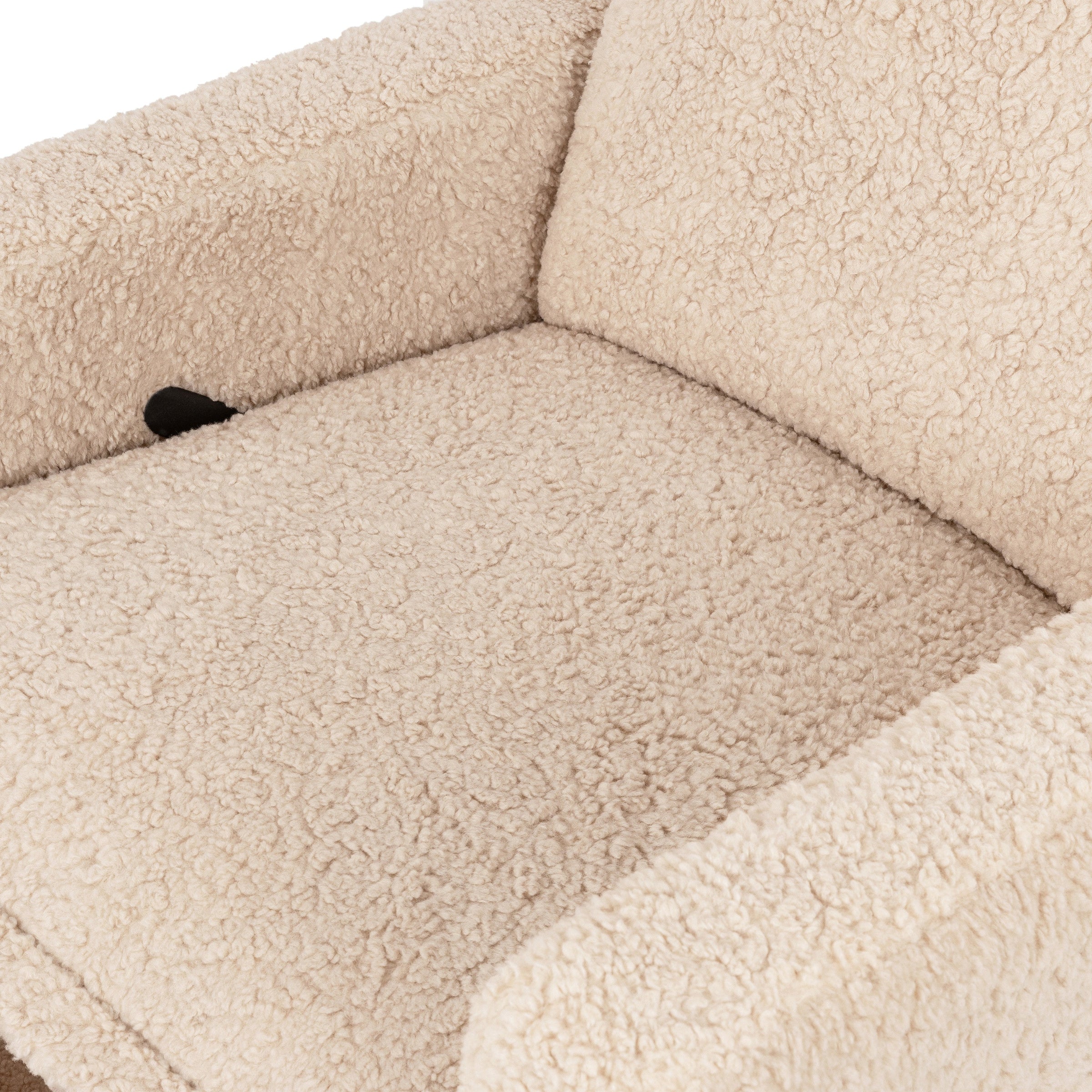 M20977CSG,Cali Flange Gliding Swivel Recliner in Chai Shearling