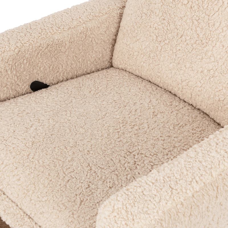 M20977CSG,Cali Flange Gliding Swivel Recliner in Chai Shearling