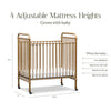 M15598VG,Abigail 3-in-1 Convertible Mini Crib in Vintage Gold