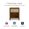 M24860NLPSEW,Eloise Nightstand  Assembled in Natural Walnut & Performance Sand Eco-Weave