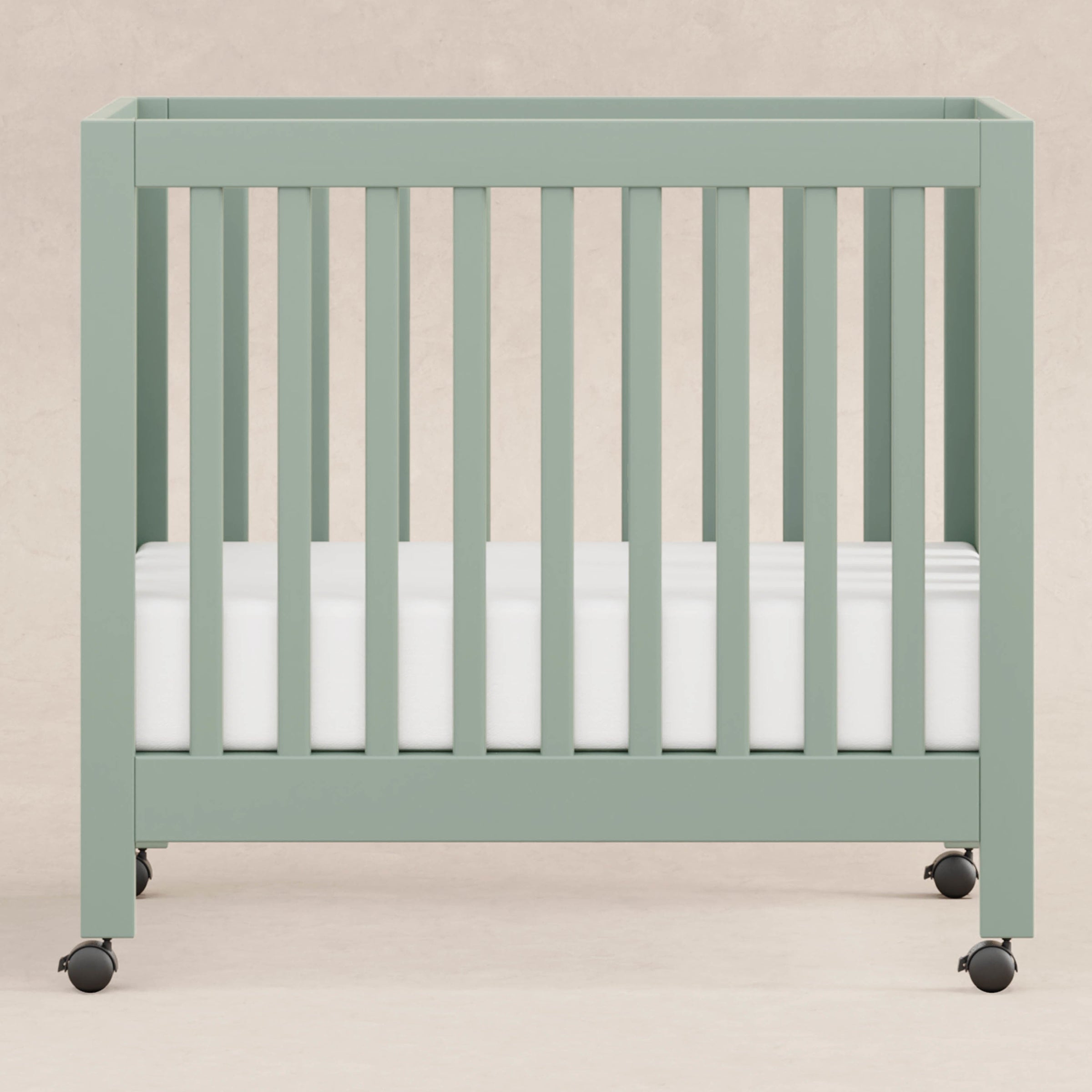 M6698LS,Origami Mini Crib in Light Sage