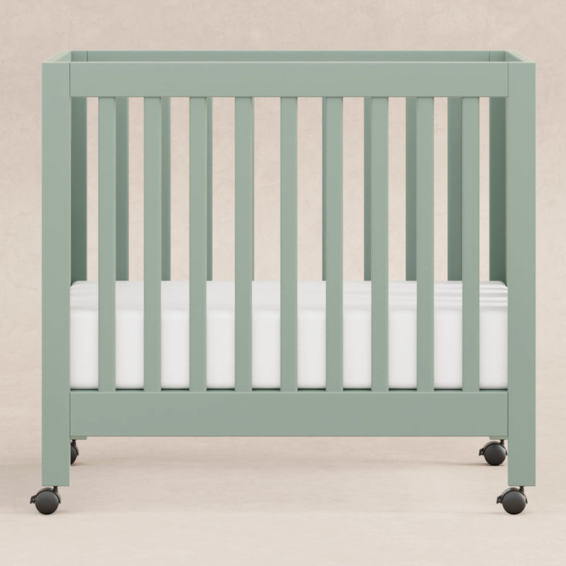 M6698LS,Origami Mini Crib in Light Sage
