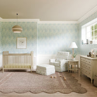 M21787TTFT,Crawford Pillowback Comfort Swivel Glider in Strawberry Thief in Fig & Thyme