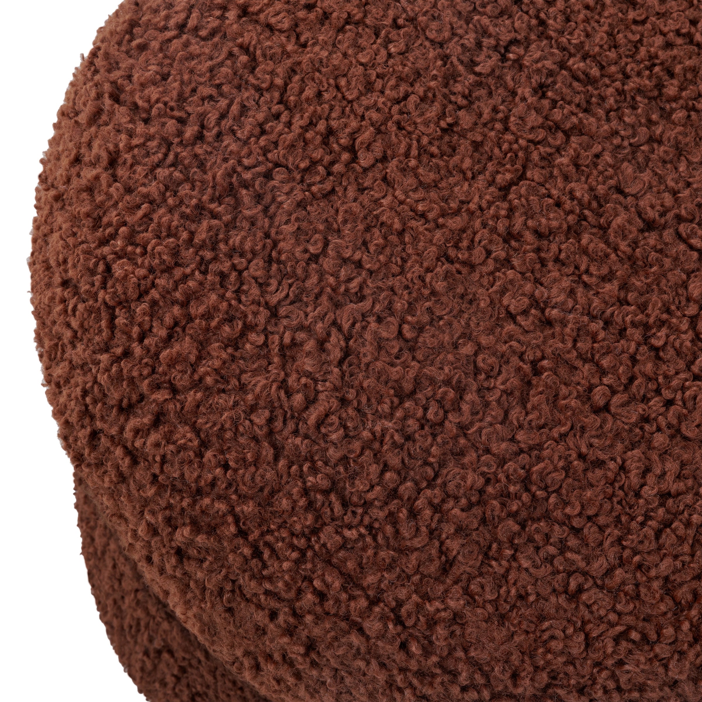 M31585RT,Mini Mushroom Pouf in Rouge Teddy Loop