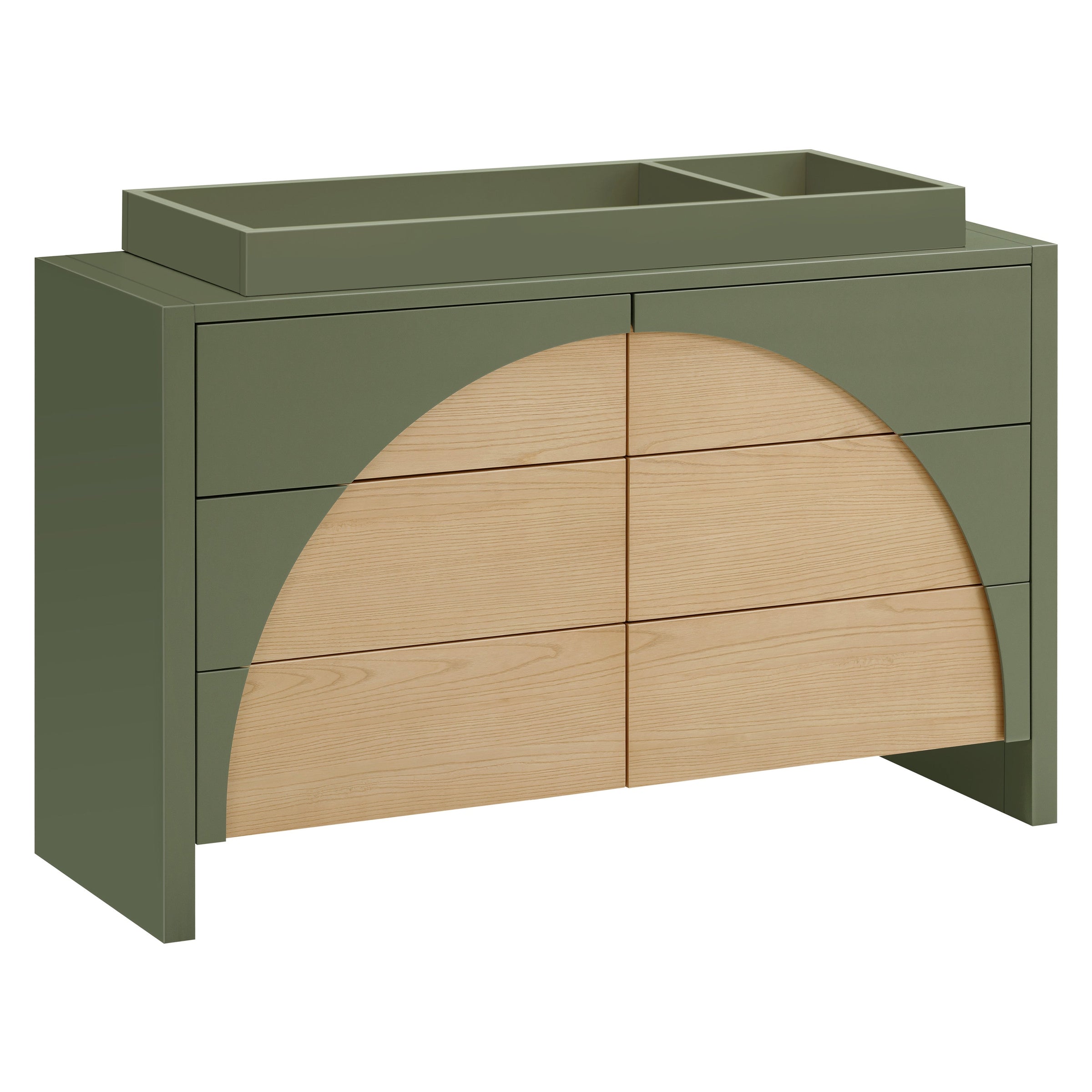 M30216OLSH,Moab 6-Drawer Assembled Dresser in Olive/Ash