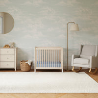 M12998NXW,Gelato 4-in-1 Convertible Mini Crib and Twin bed in Washed Natural Finish w/White Feet