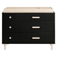 M9016BNX,Lolly 6-Drawer Double Dresser  Assembled in Black/Washed natural