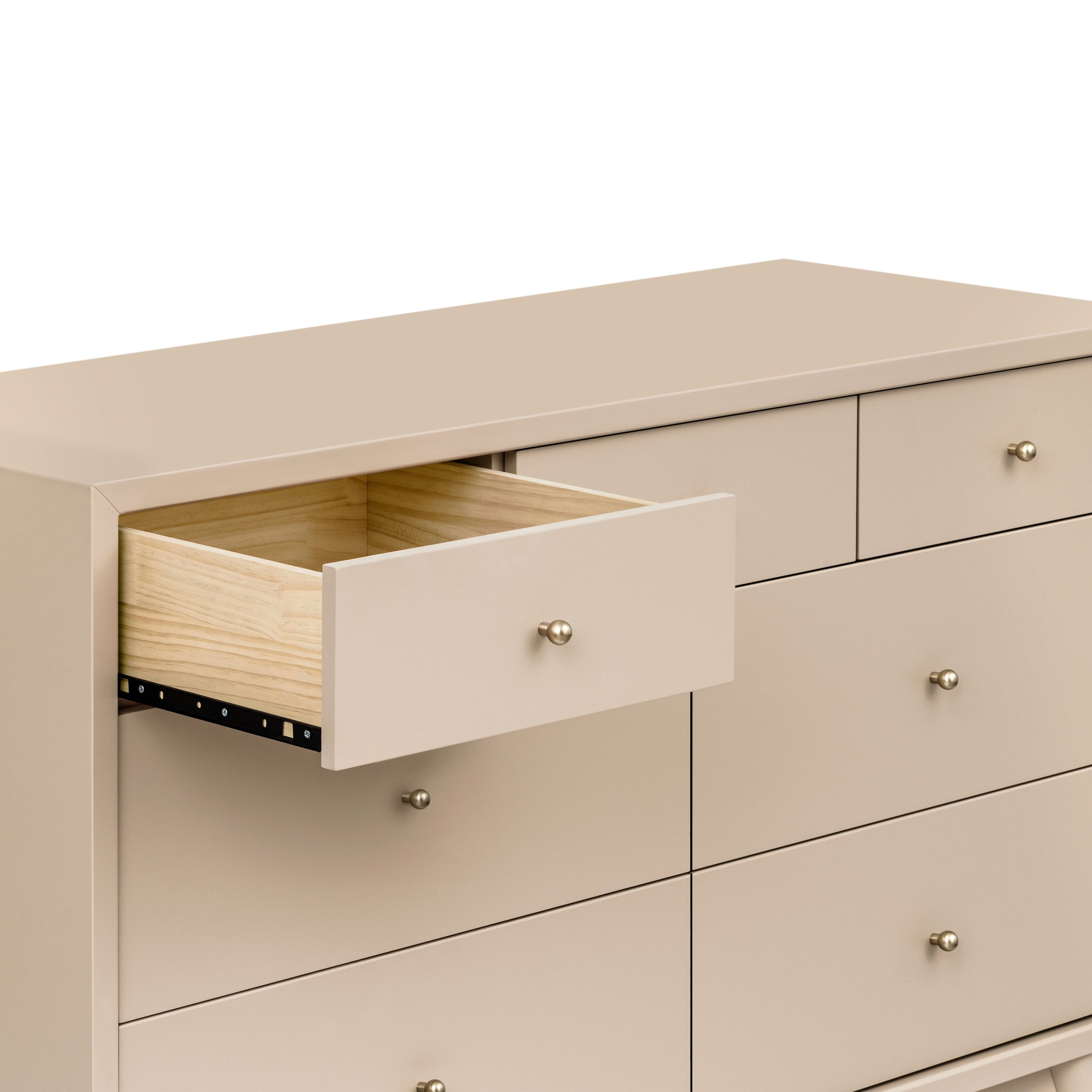 M15916TPE,Palma 7-Drawer Double Dresser  Assembled in Taupe