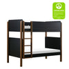 M18494BNL,TipToe Bunk Bed in Black and Natural Walnut