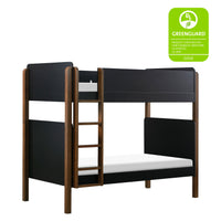M18494BNL,TipToe Bunk Bed in Black and Natural Walnut