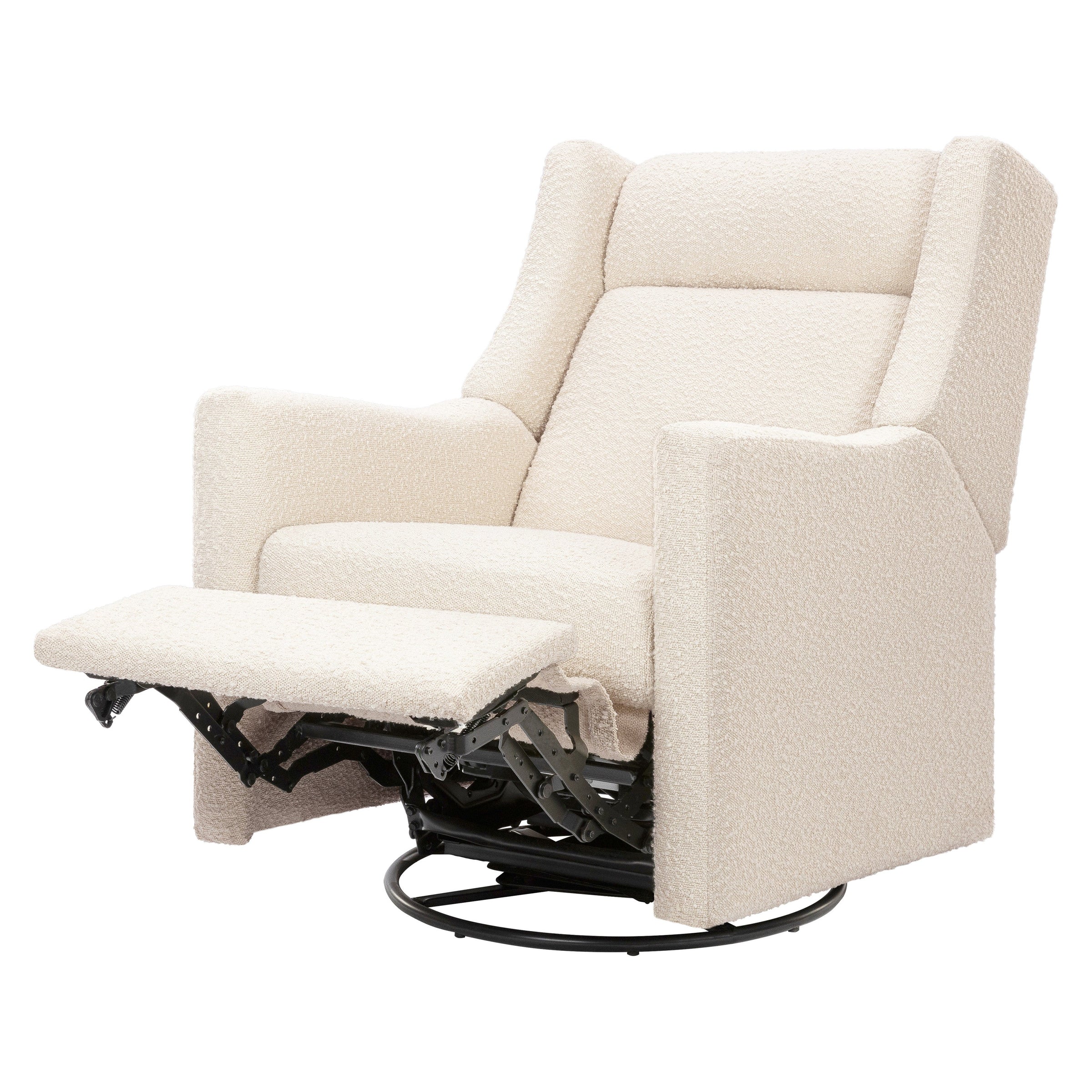 M11283PWB,Kiwi Deluxe Power Glider Recliner w/Heat&Massage in Performance Ivory Boucle