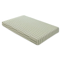 T30536,Moss Stripe Muslin Mini Crib Sheet in GOTS Certified Organic Cotton