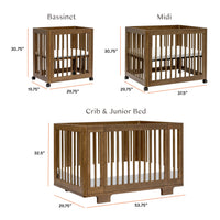 M23401NL,Yuzu 8-in-1 Convertible Crib w/All-Stages Conversion Kits in Natural Walnut