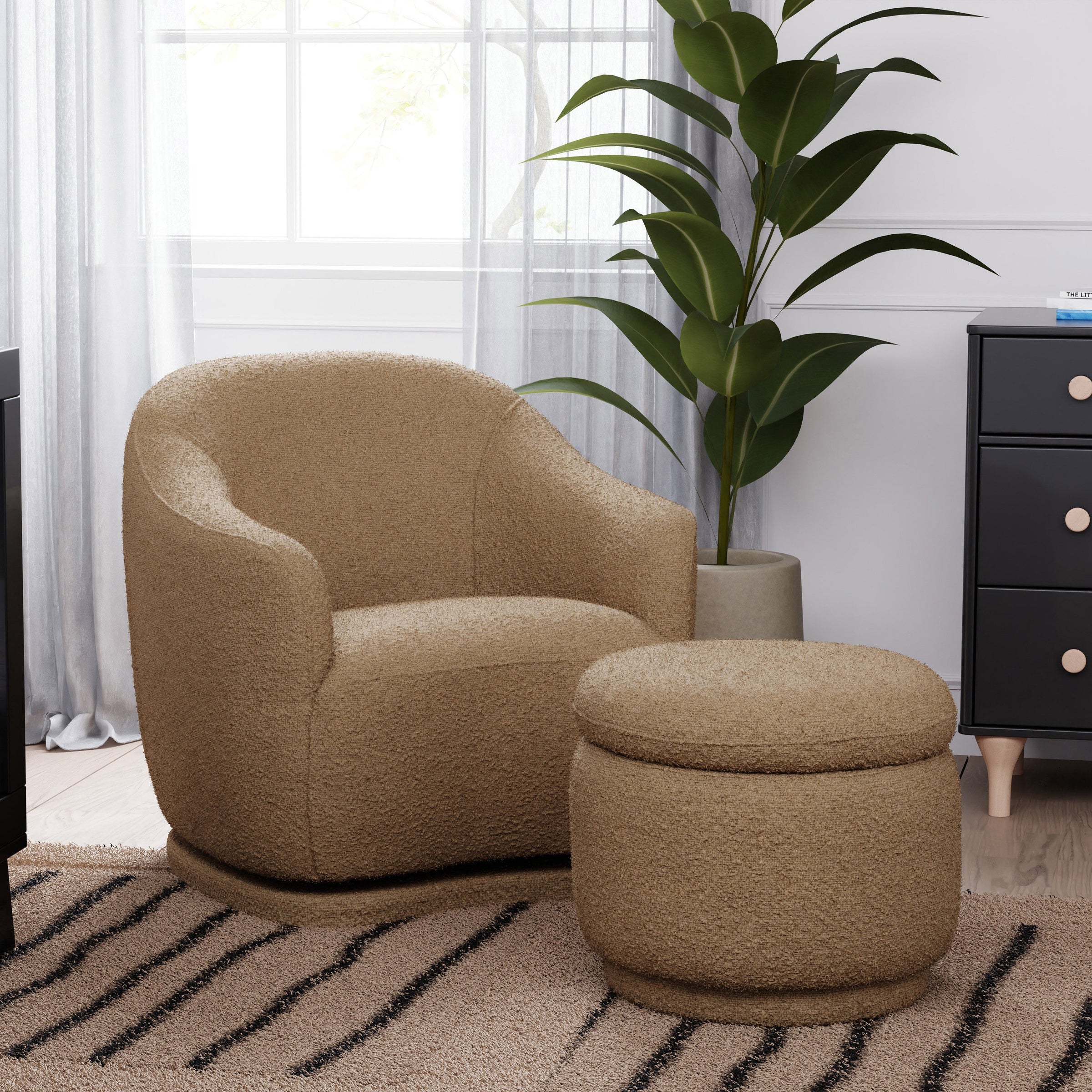 M27587SAB,Foy Glider in Sand Boucle