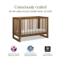 M23301NL,Nantucket 3-in-1 Convertible Crib w/Toddler Bed Conversion Kit in Natural Walnut