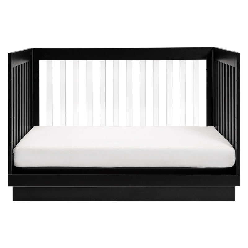 M8601KB,Harlow 3-in-1 Convertible Crib w/Toddler Bed Conversion Kit in Black/Acrylic