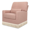 M21787RSBIF,Crawford Pillowback Comfort Swivel Glider in Rose Boucle with Ivory Tassel Fringe