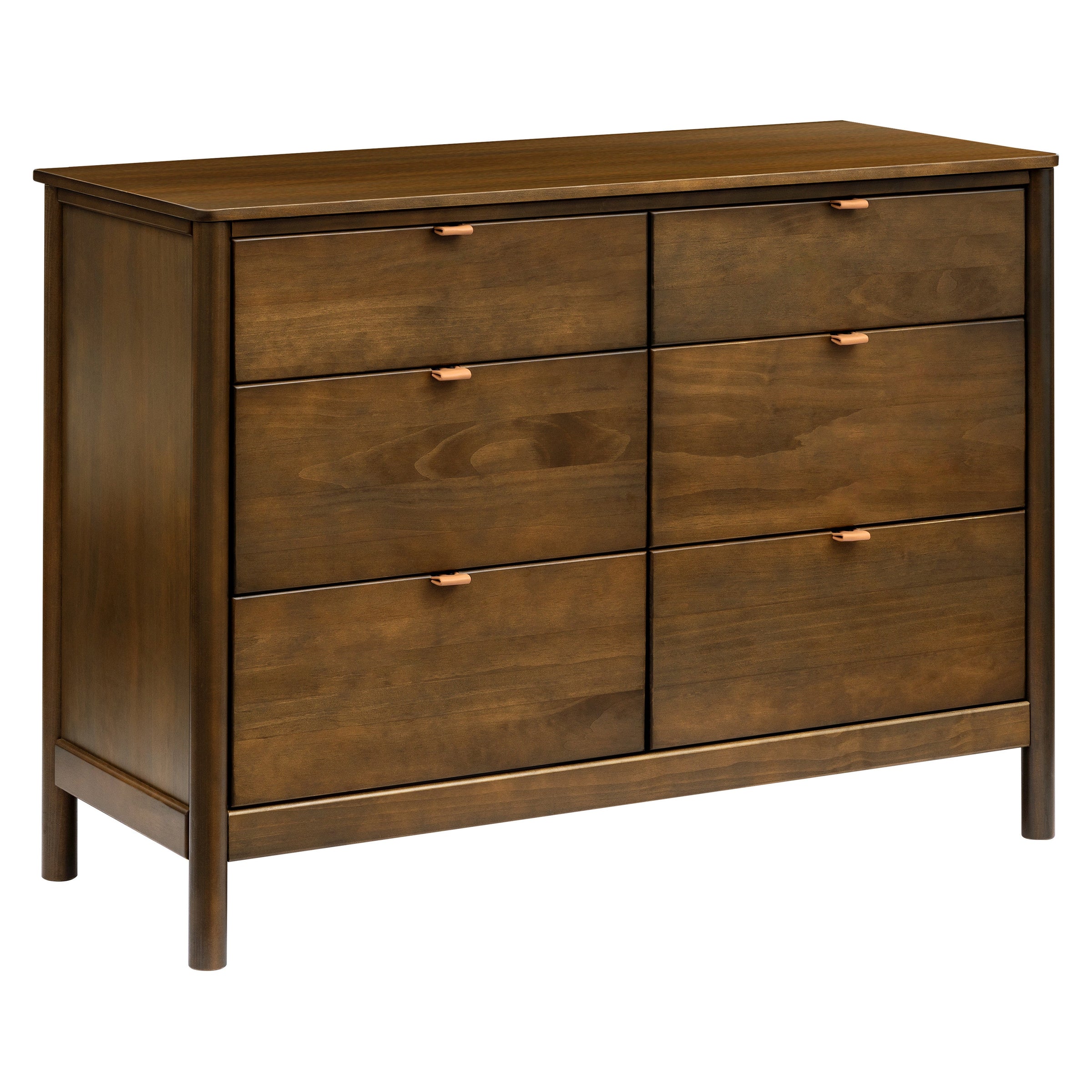 M25616NL,Bondi 6-Drawer Assembled Dresser in Natural Walnut
