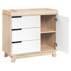 M4223NXW,Hudson 3-Drawer Changer Dresser w/Removable Changing Tray in WashedNatural/White