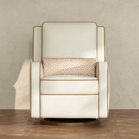 M23085PCMTB,Nate Berkus x Babyletto Sigi Power Recliner in Performance Cream Linen w/ Toffee Base