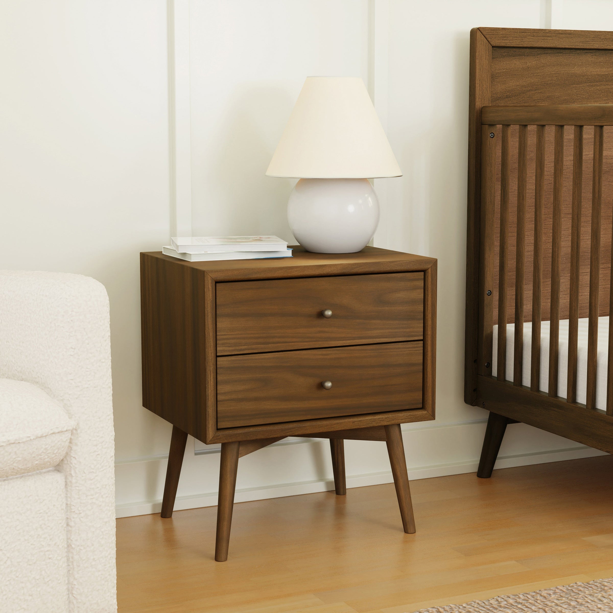 M15960NL,Palma Nightstand  Assembled in Natural Walnut