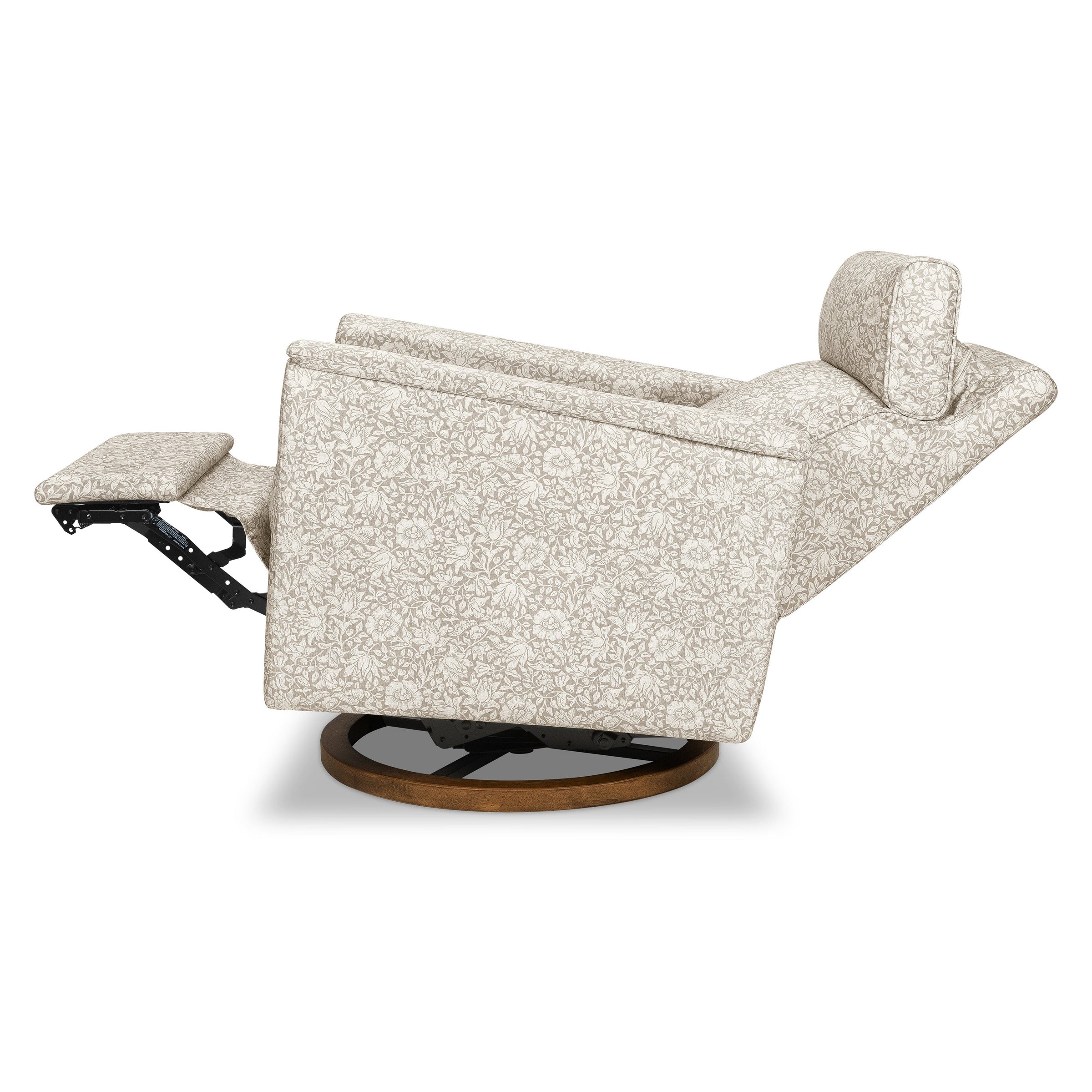 M17186MADB,Willa Plus Power Glider Recliner w/ Power Headrest in Mallow in Ash w/ Dark Wood Base