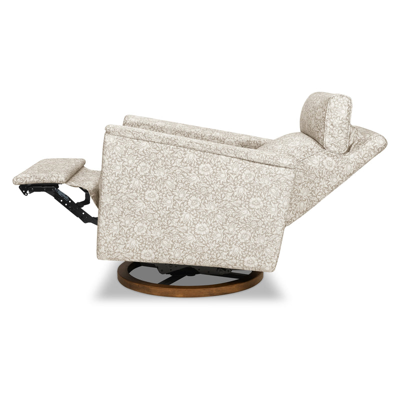 M17186MADB,Willa Plus Power Glider Recliner w/ Power Headrest in Mallow in Ash w/ Dark Wood Base