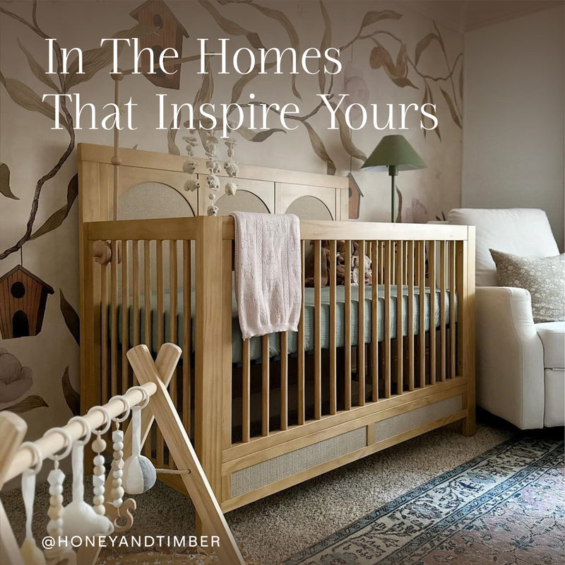 M24801HYPSEW,Eloise 4-in-1 Convertible Crib in Honey & Performance Sand Eco-Weave