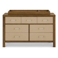 M24816NLPSEW,Eloise 7-Drawer Assembled Dresser in Natural Walnut & Performance Sand Eco-Weave
