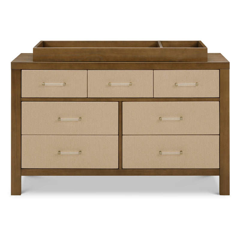 M24816NLPSEW,Eloise 7-Drawer Assembled Dresser in Natural Walnut & Performance Sand Eco-Weave
